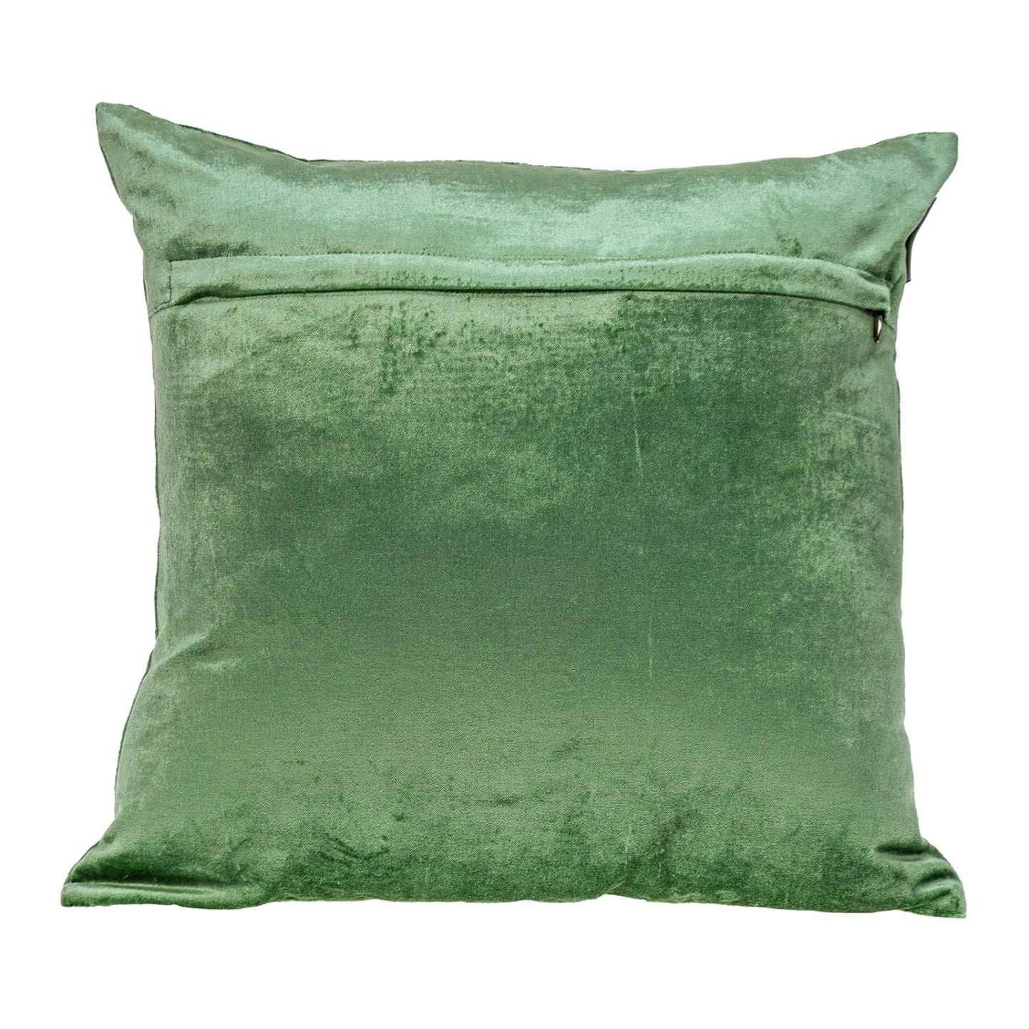 18" Green Velvet Throw Pillow