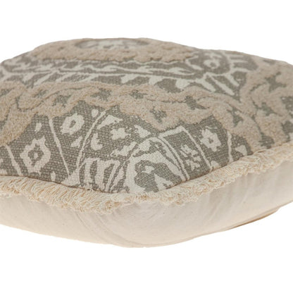 Boho Garland Beige and Khaki Decorative Accent Pillow