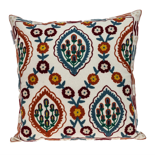 18" MULTICOLOR Cotton Blend Throw Pillow