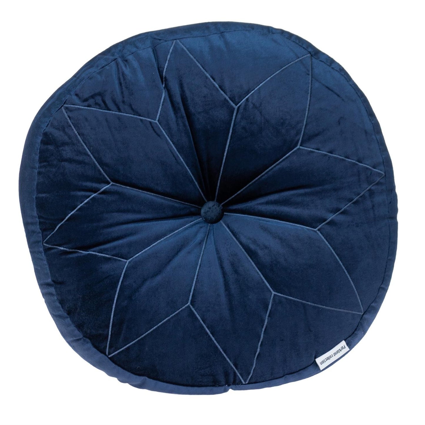 20" X 20" NAVY Round Velvet Throw Pillow