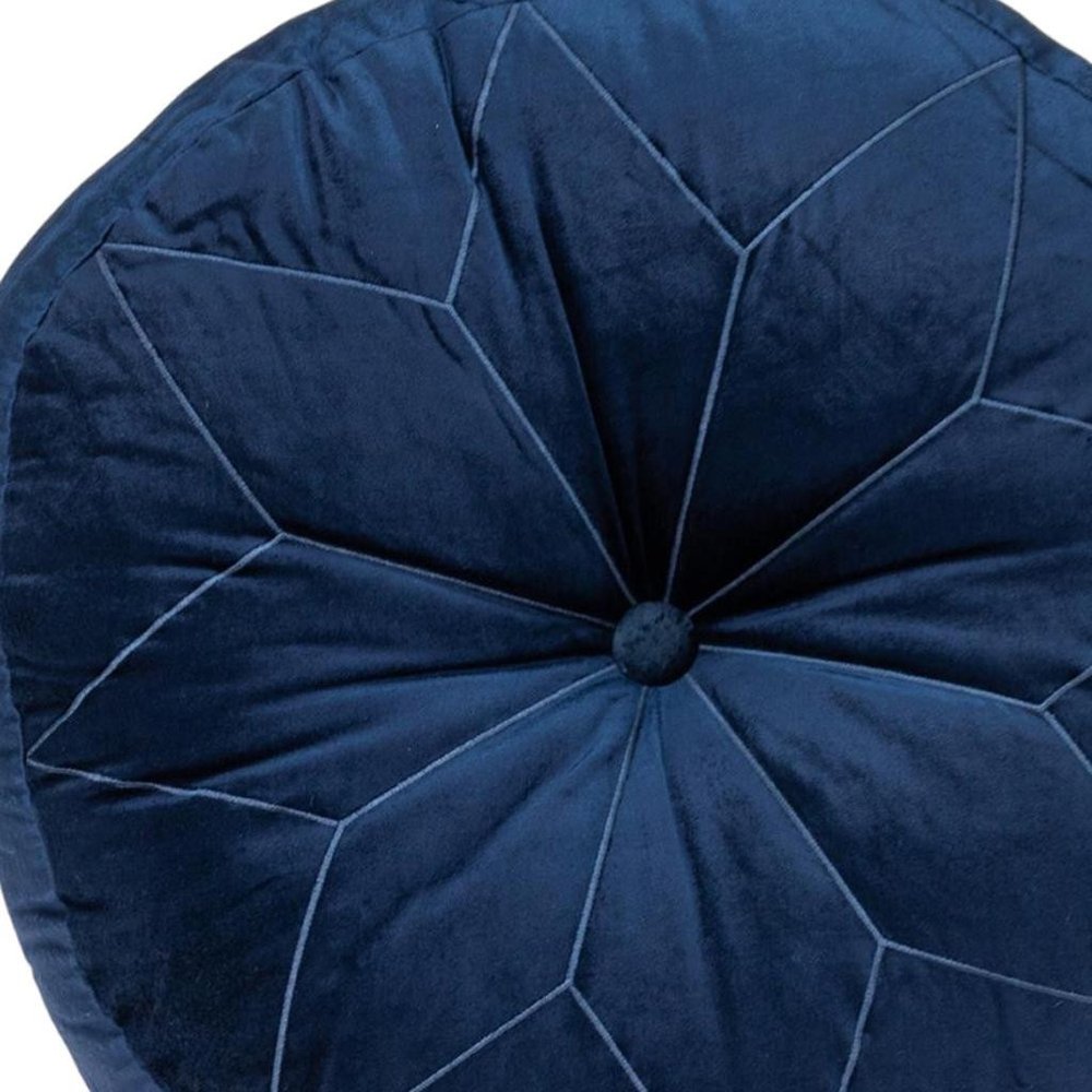20" X 20" Navy Blue Round Throw Pillow