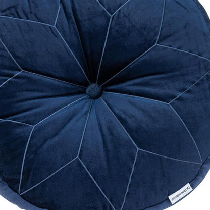 20" X 20" Navy Blue Round Throw Pillow