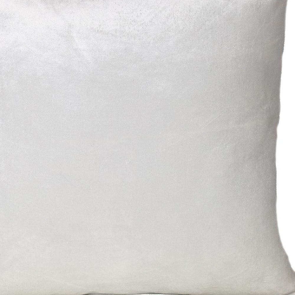 18" X 18" White Cotton Zippered Pillow
