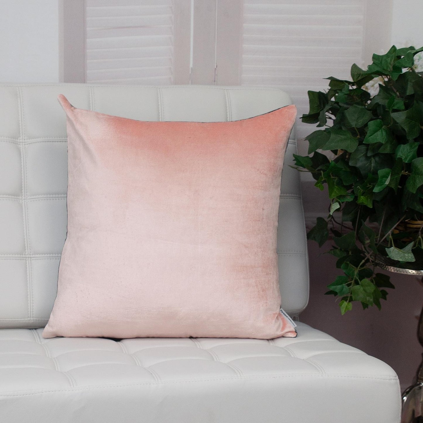 20" Pink Cotton Blend Throw Pillow