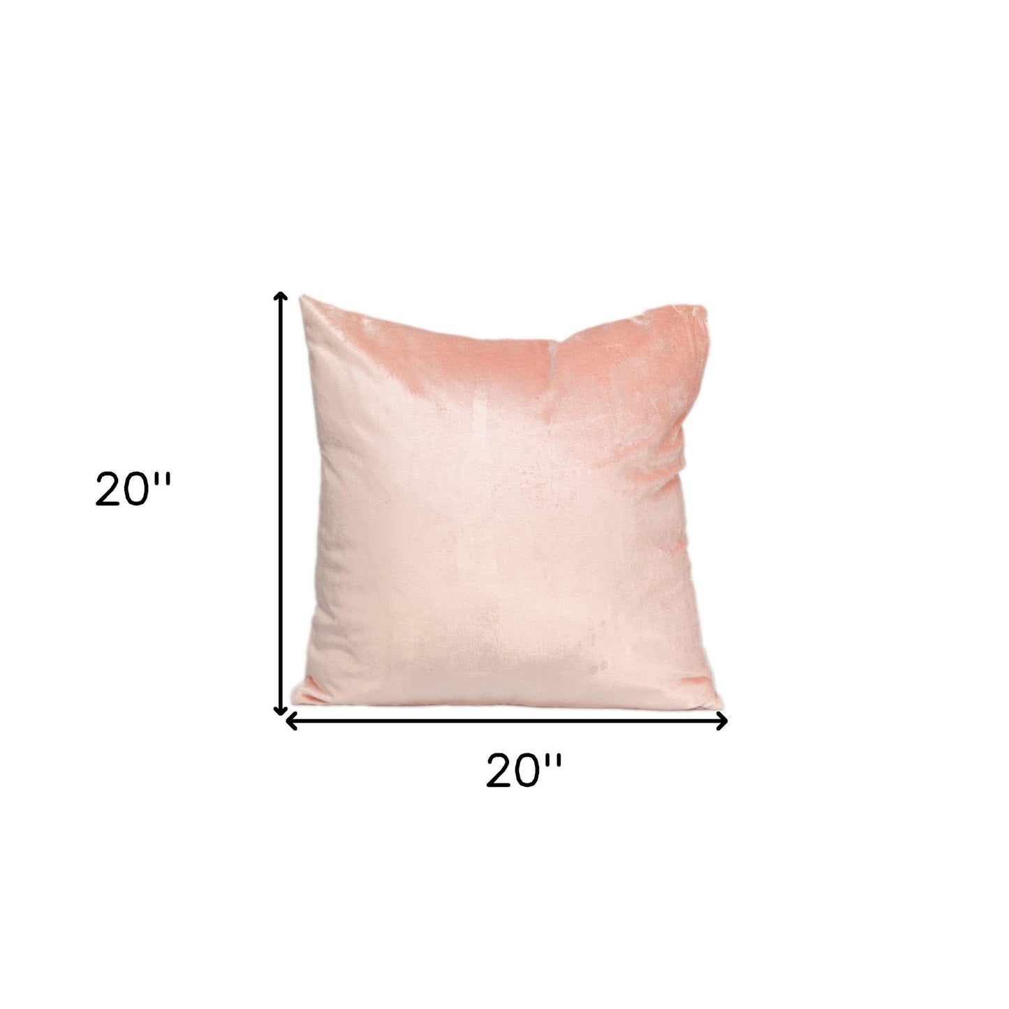 20" Pink Cotton Blend Throw Pillow