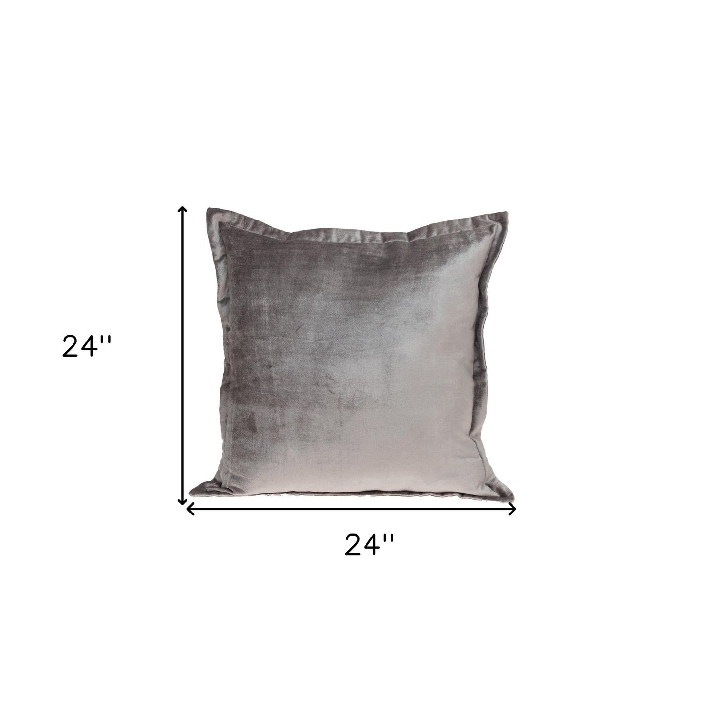 Premier 24" Soft Touch Taupe Solid Color Accent Pillow