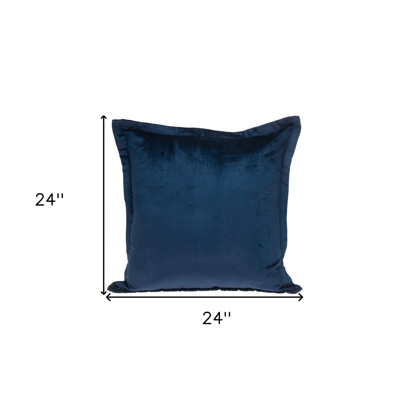 Premier 24" Soft Touch Navy Blue Solid Color Accent Pillow