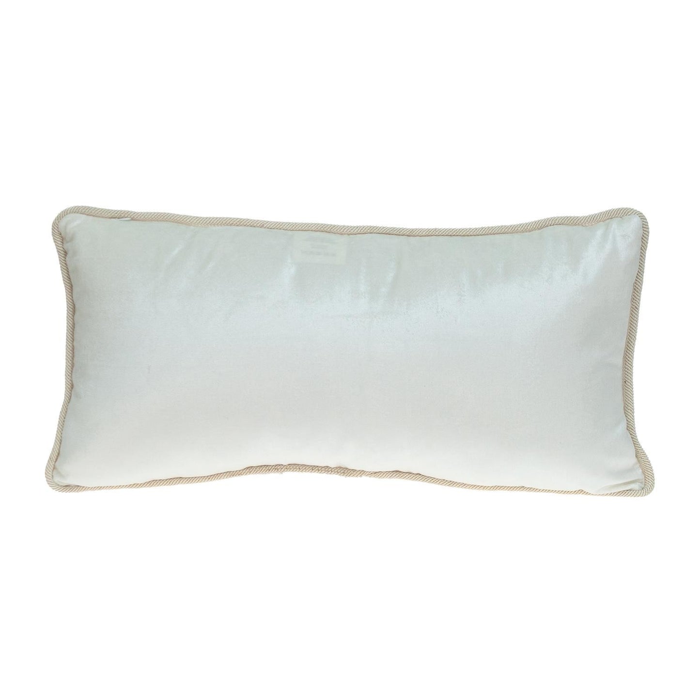 12" X 24" White Throw Pillow