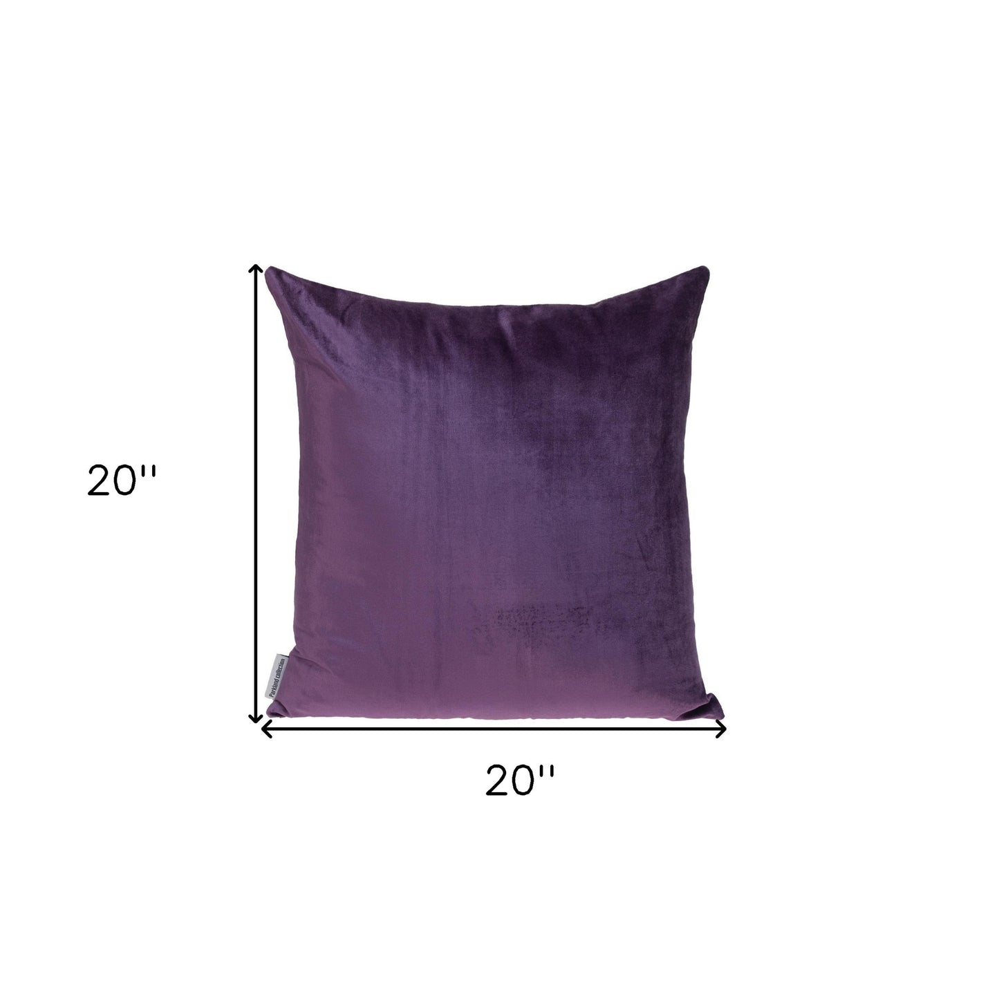 Purple and Dark Gray Dual Solid Color Reversible Throw Pillow