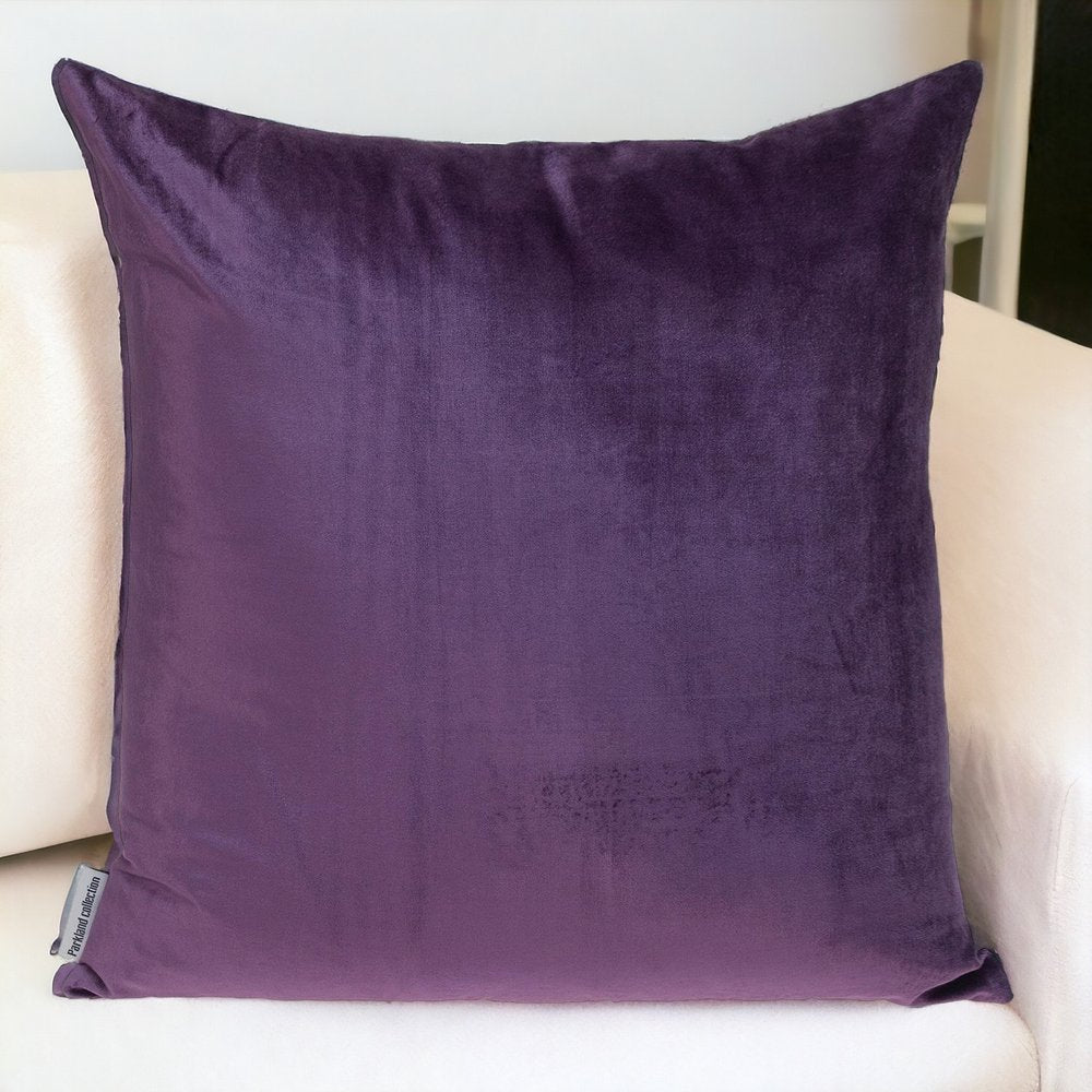 20" Purple And Dark Gray Cotton Blend Throw Pillow