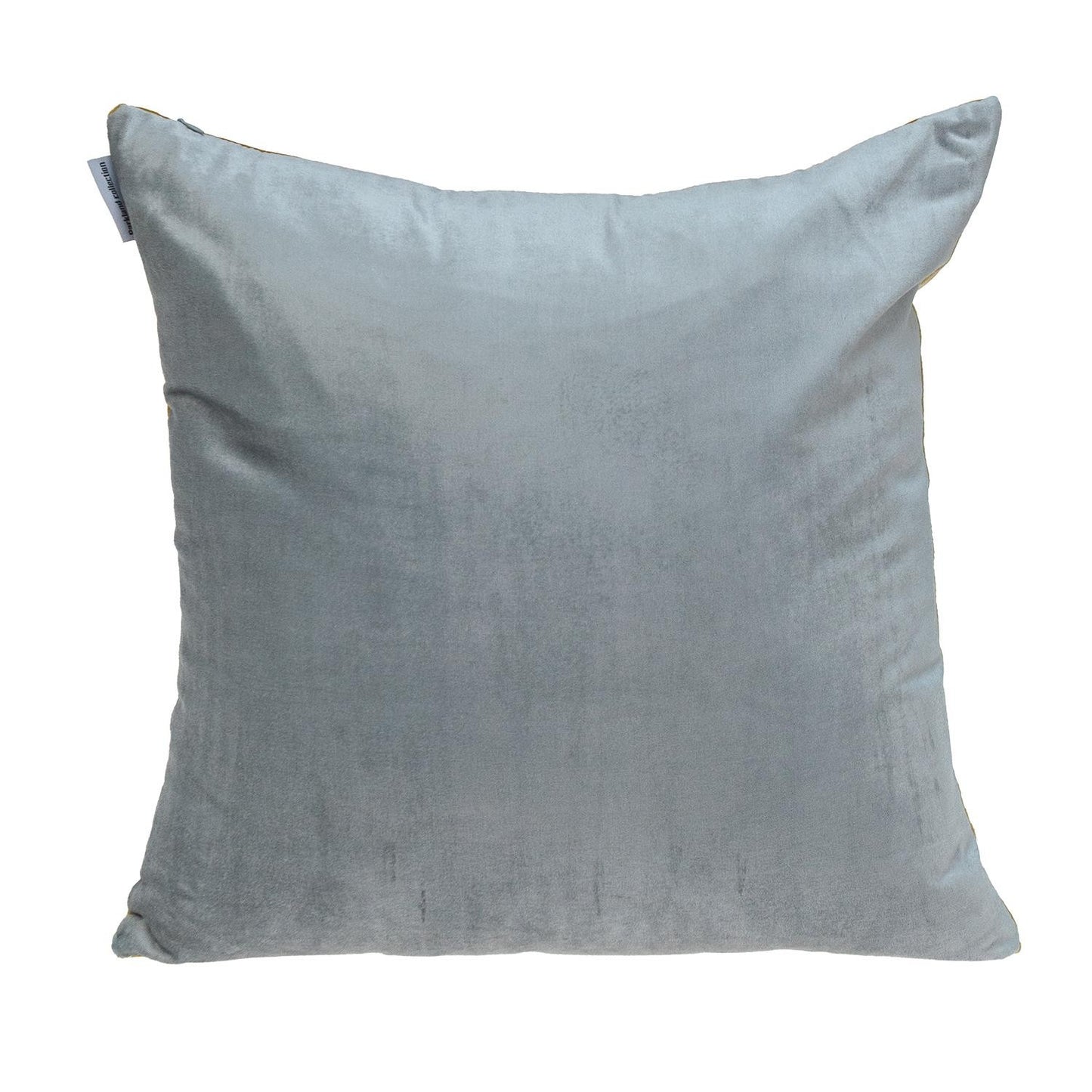 Yellow and Gray Dual Solid Color Reversible Throw Pillow