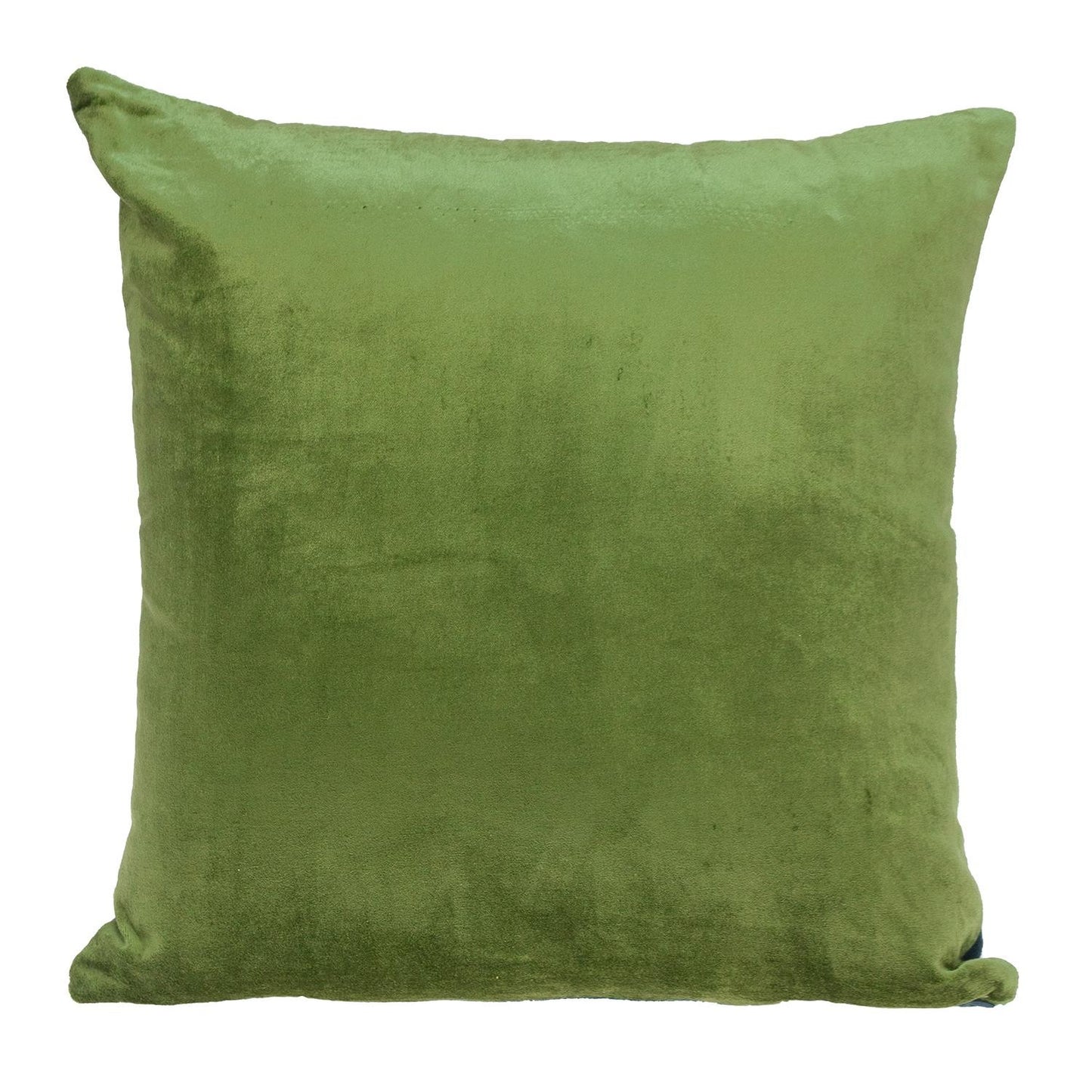 Green and Teal Dual Solid Color Reversible Throw Pillow