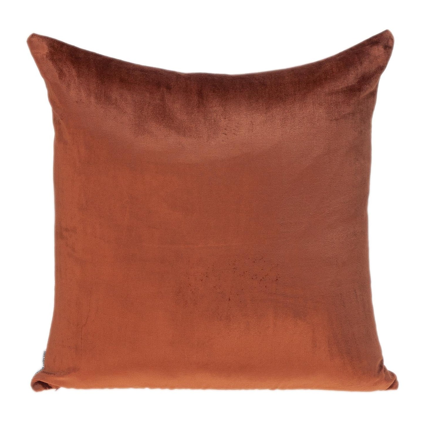 Brown and Pink Dual Solid Color Reversible Throw Pillow