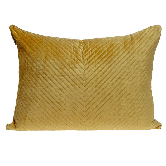Yellow Lumbar Tufted Throw Pillow