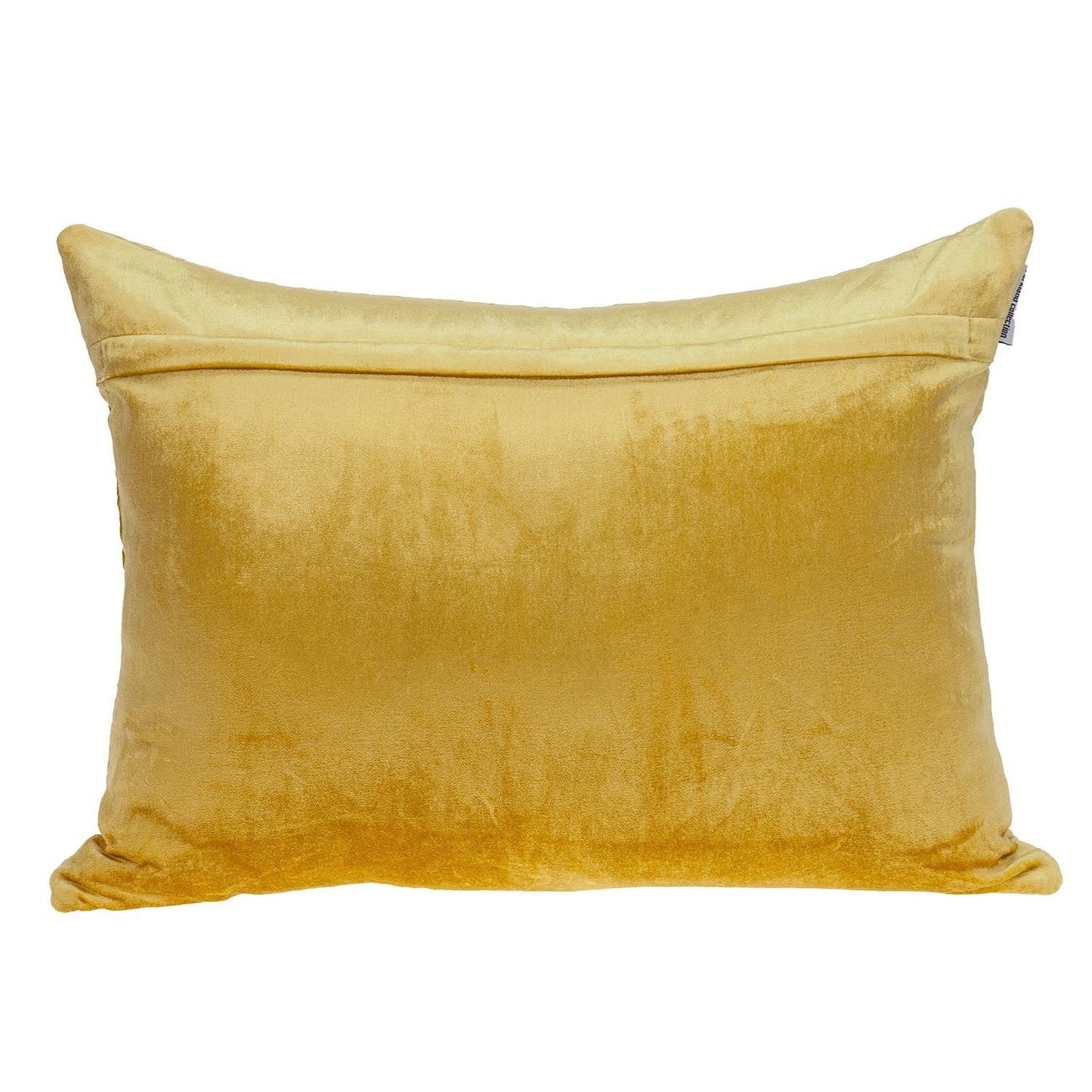 Yellow Lumbar Tufted Throw Pillow
