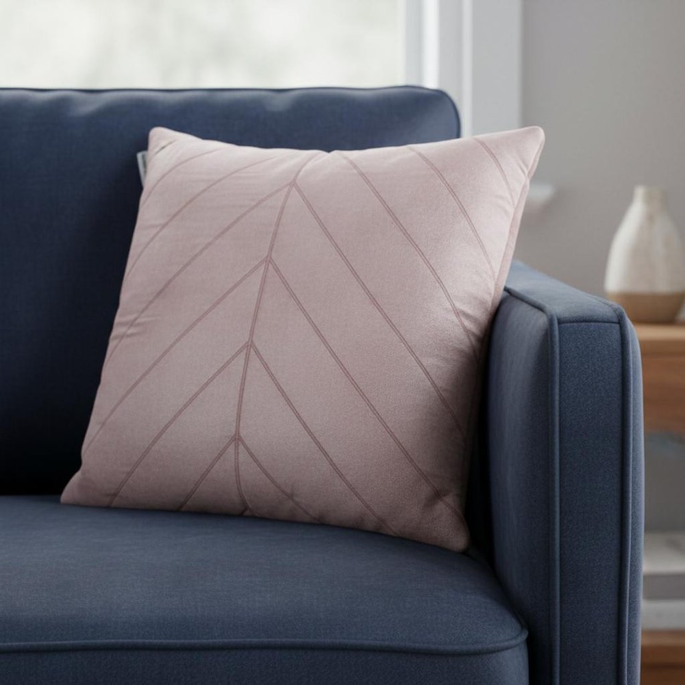 Quilted Velvet Arrows Pink Decorative Throw Pillow
