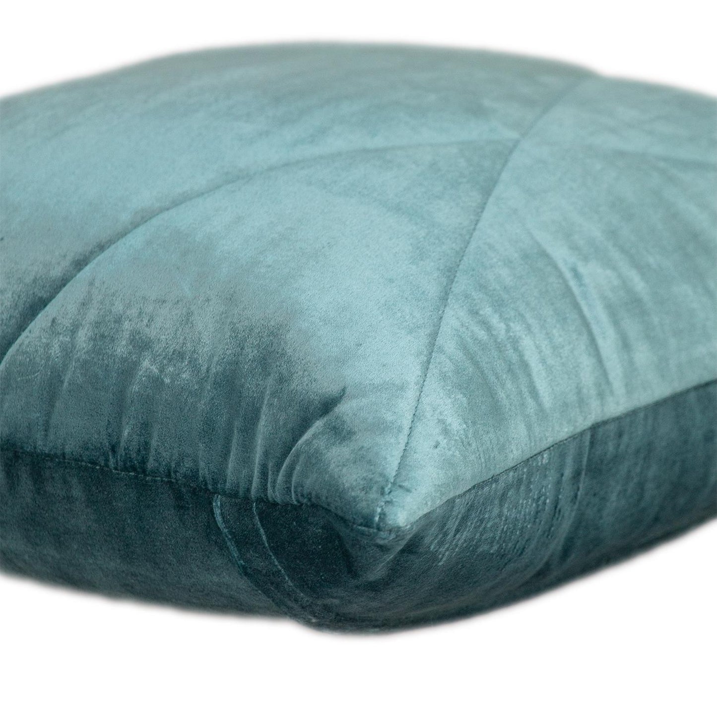 20" Teal Cotton Blend Throw Pillow