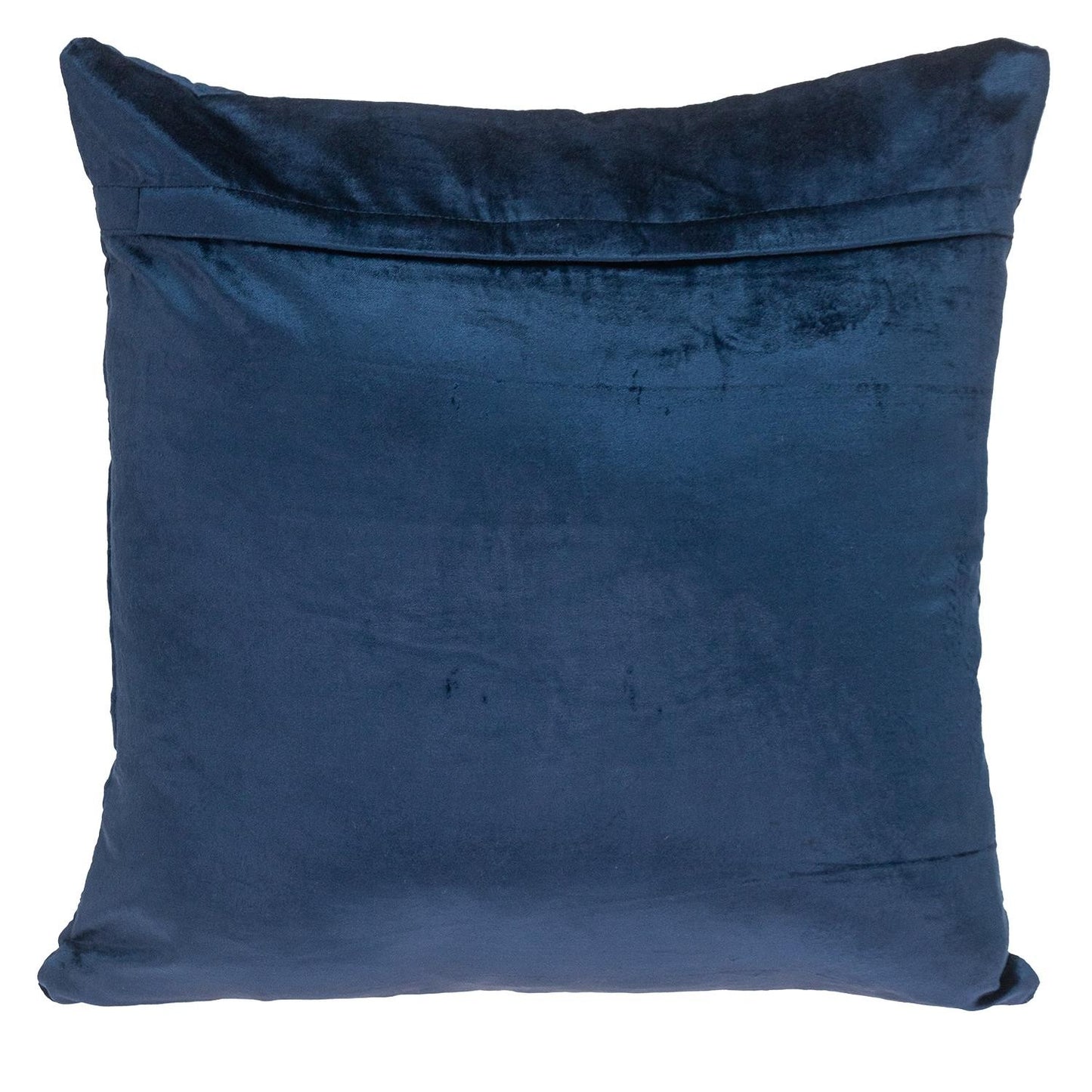 Navy Quilted Velvet Geo Decorative Throw Pillow