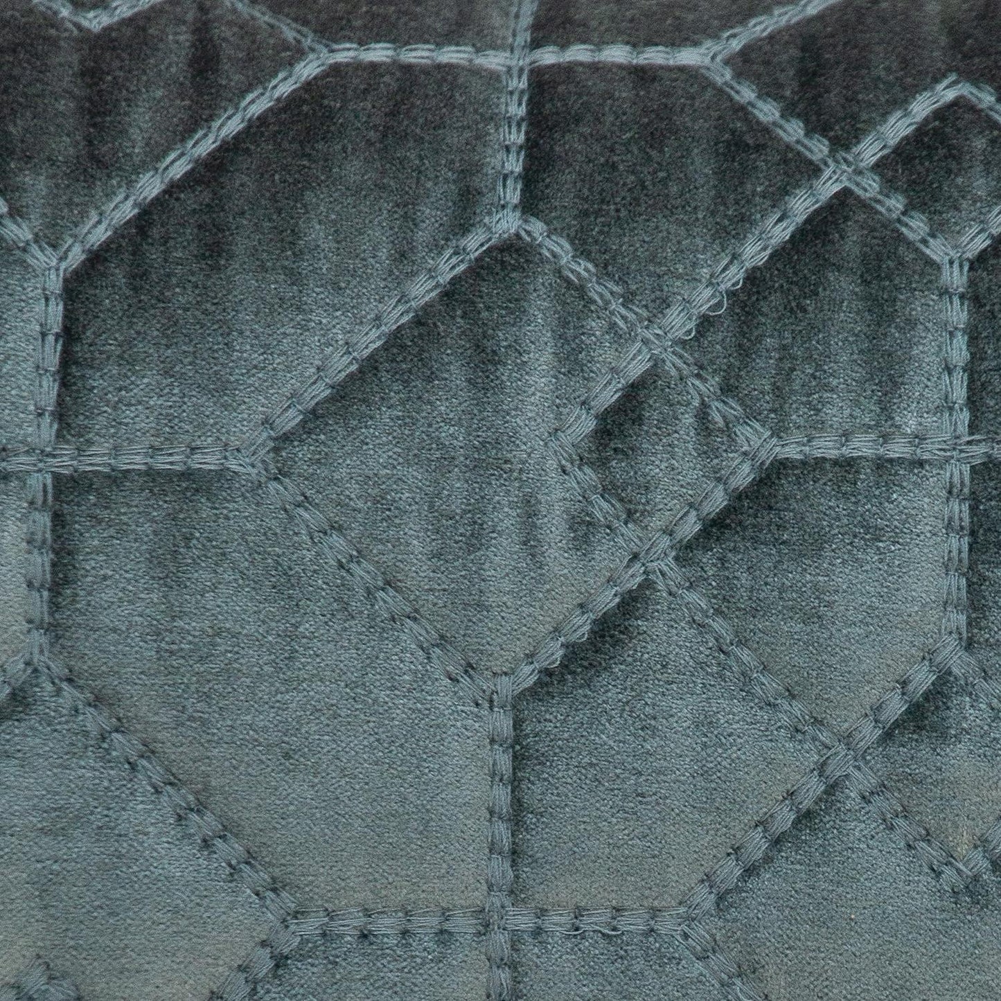 Charcoal Quilted Velvet Geo Lumbar Decorative Pillow