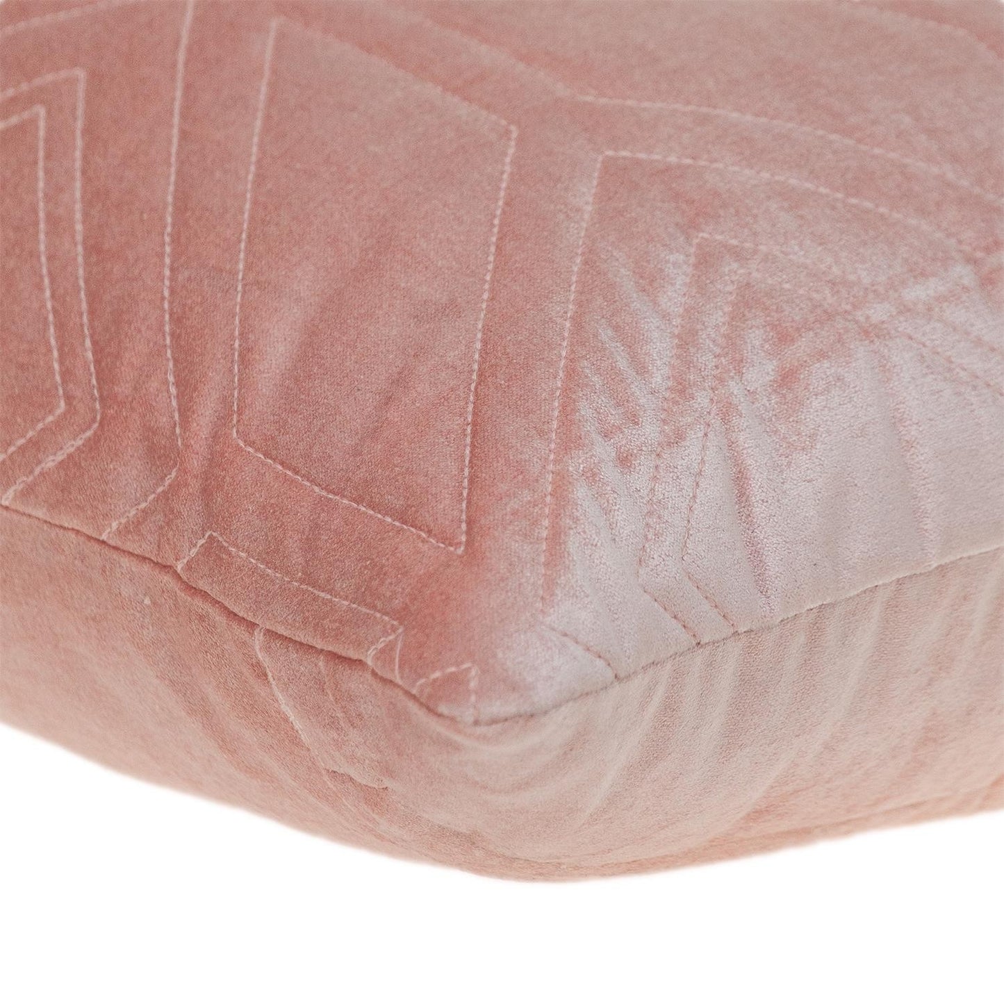 Pink Quilted Diamonds Velvet Solid Color Throw Pillow