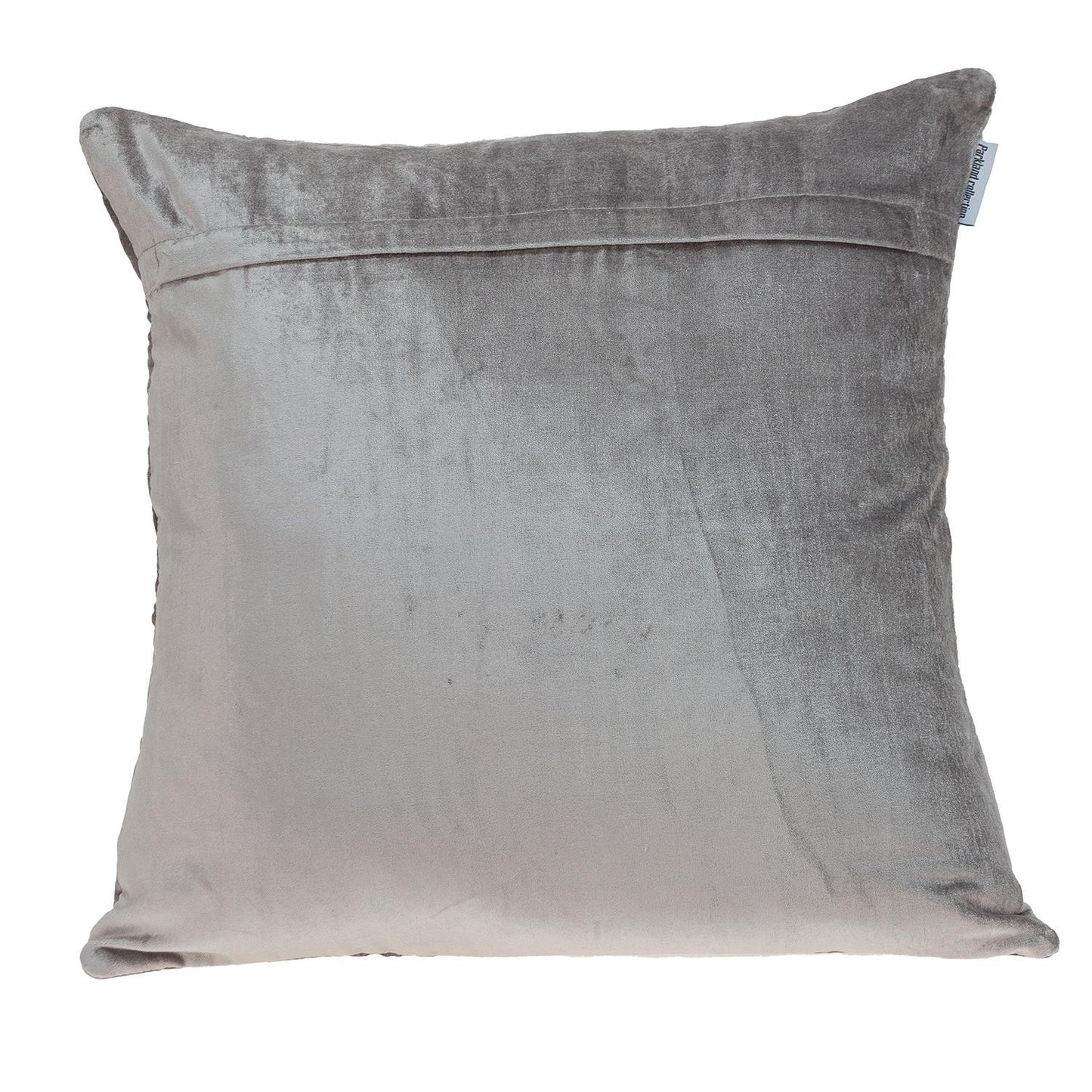 Taupe Quilted Diamonds Velvet Solid Color Throw Pillow