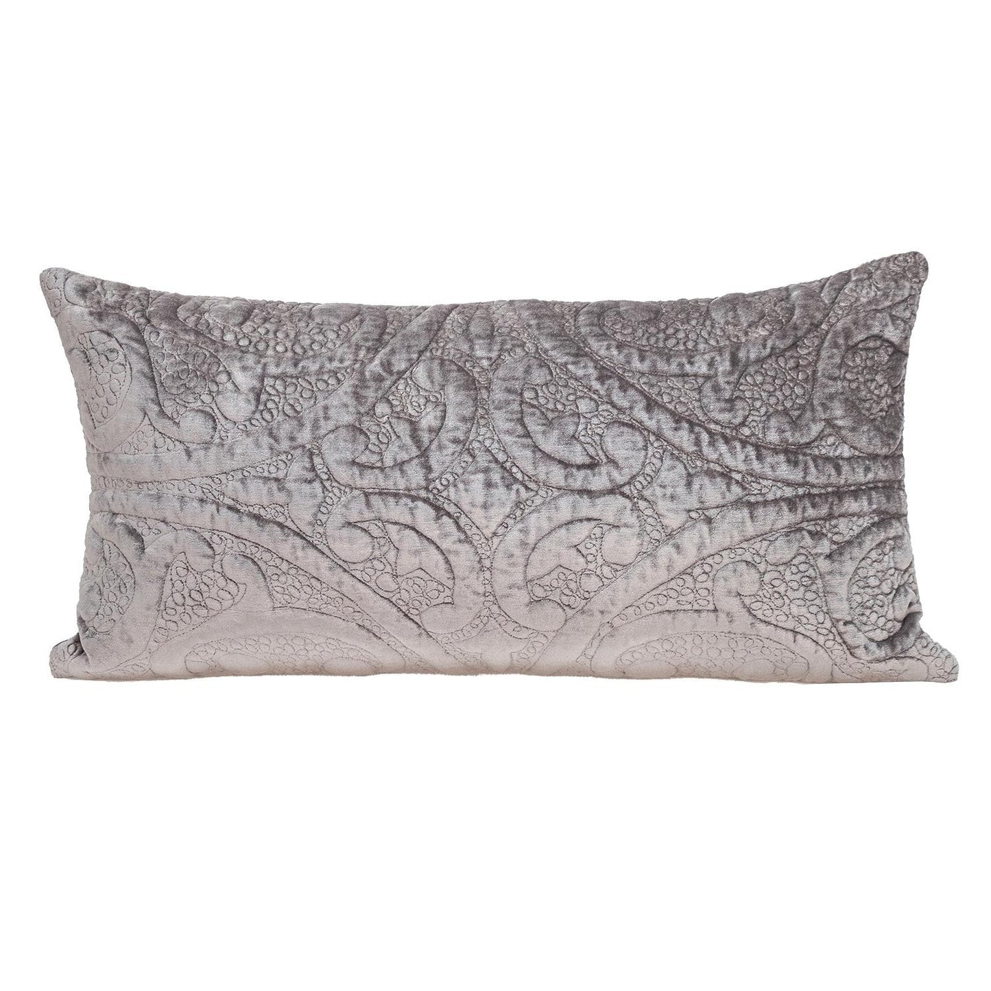 12" X 24" Taupe Cotton Blend Throw Pillow