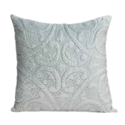 20" Gray Cotton Blend Throw Pillow