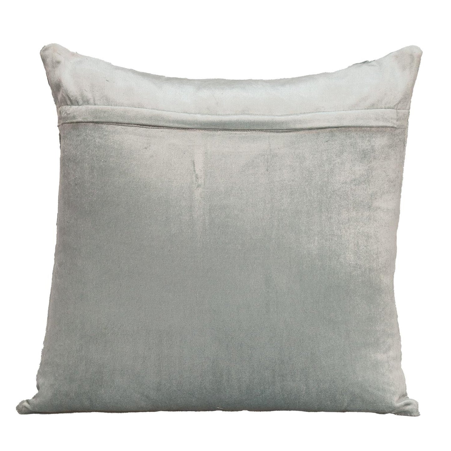 20" Gray Cotton Blend Throw Pillow