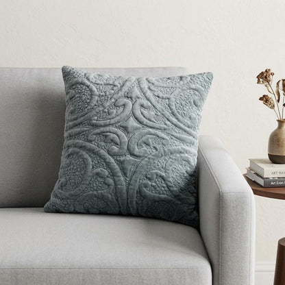 12" X 24" Gray Cotton Blend Throw Pillow