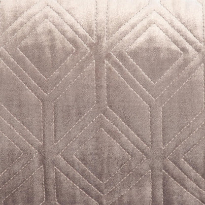 12" X 24" Taupe Lumbar Geometric Diamonds Cotton Blend Throw Pillow