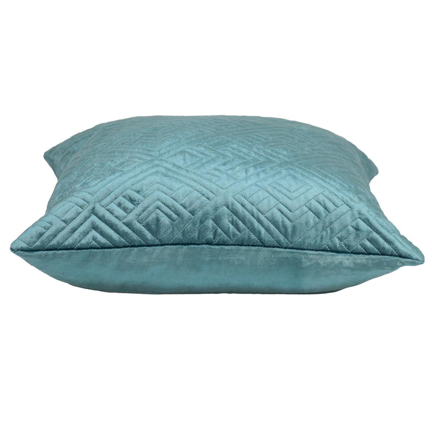 Quilted Teal Decorative Throw Pillow