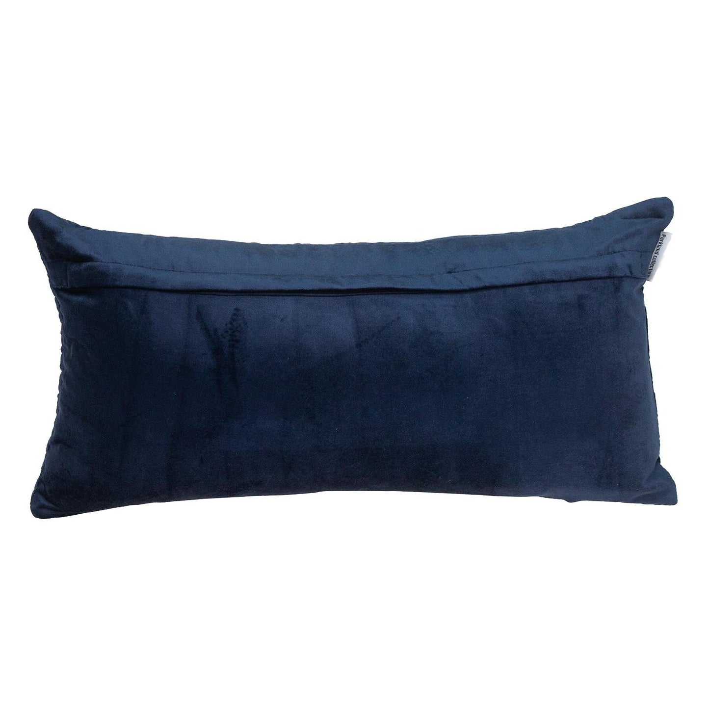 Tufted Diamond Navy Transitional Lumbar Pillow