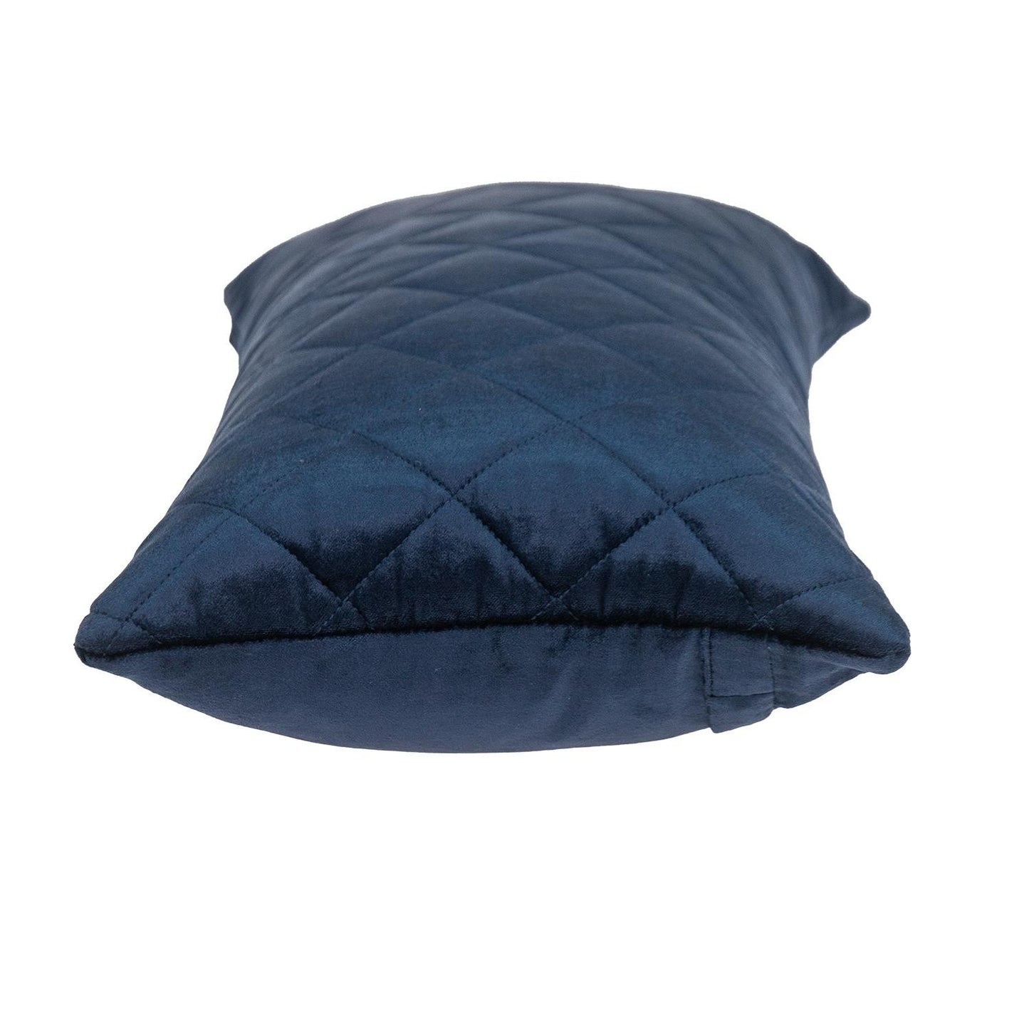 Tufted Diamond Navy Transitional Lumbar Pillow