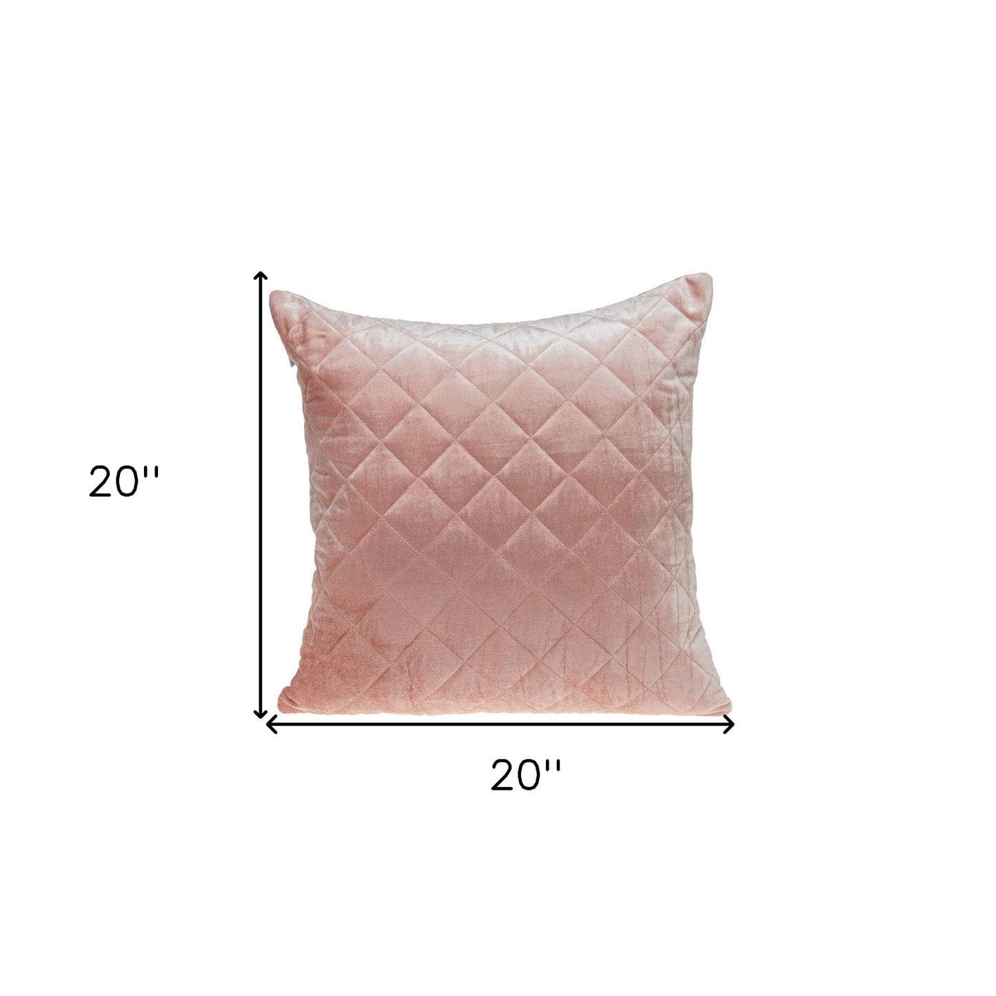 Tufted Diamond Pink Transitional Square Pillow