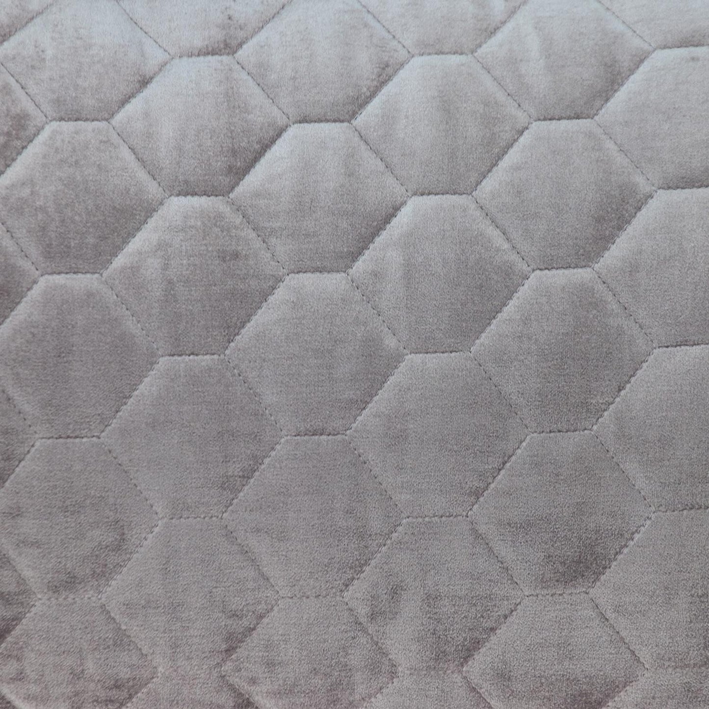 Taupe Tufted Velvet Quilted Lumbar Throw Pillow