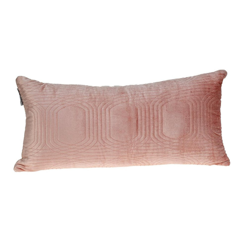 12" X 24" Pink Cotton Blend Throw Pillow