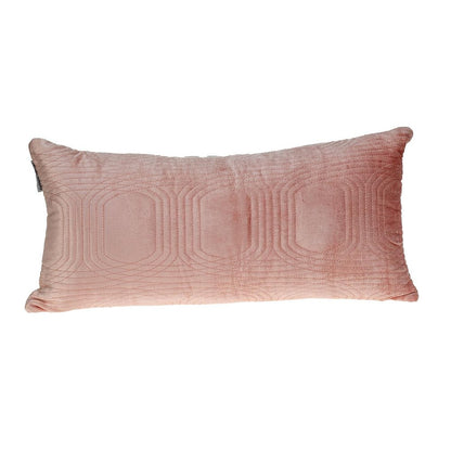 12" X 24" Pink Cotton Blend Throw Pillow