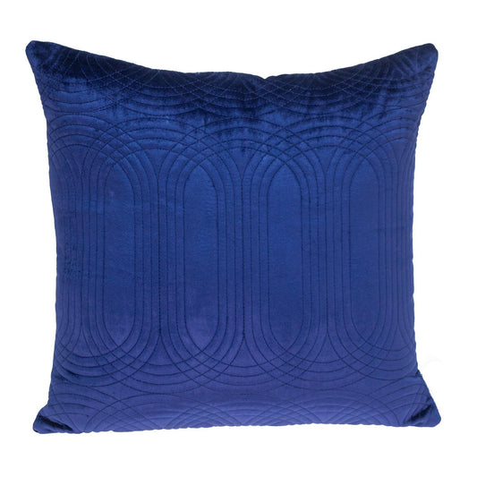 20" Blue Cotton Blend Throw Pillow