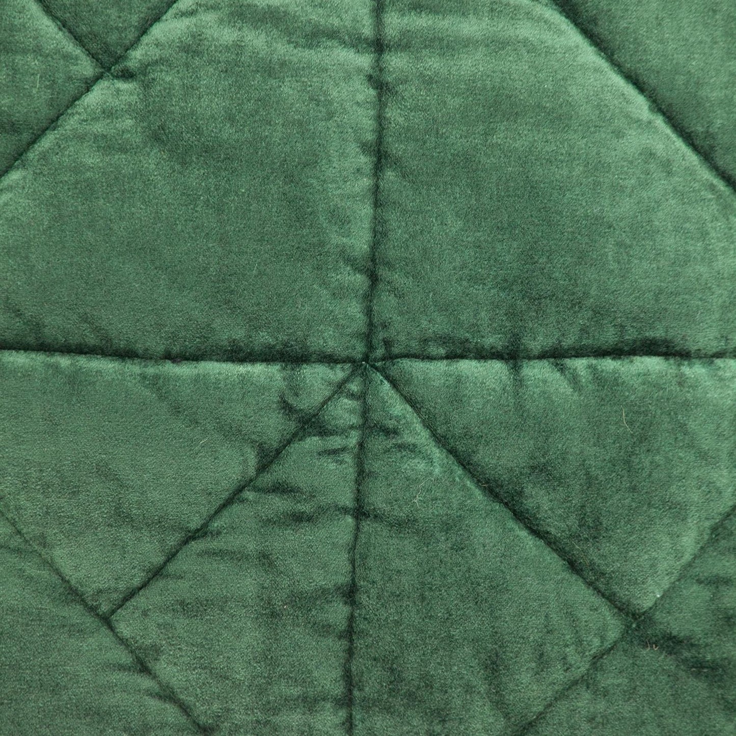 Green Chunky Geo Stitched Velvet Decorative Throw Pillow