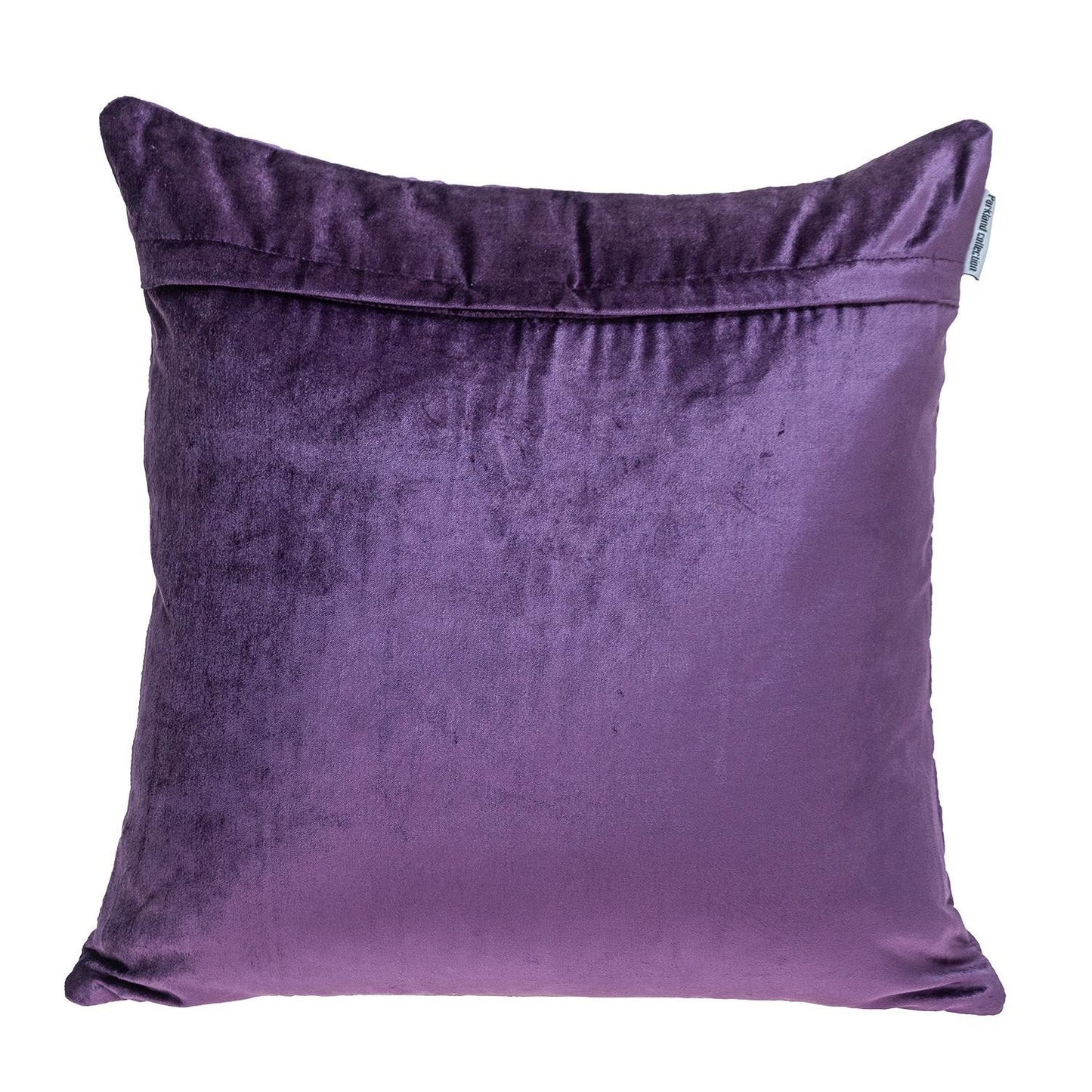 20" Purple Cotton Blend Throw Pillow