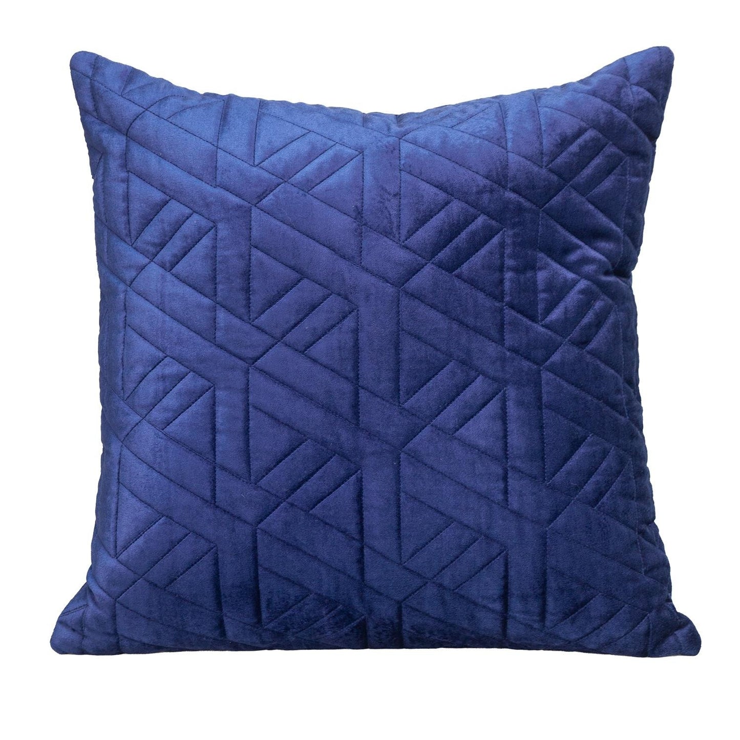 20" Blue Cotton Blend Throw Pillow