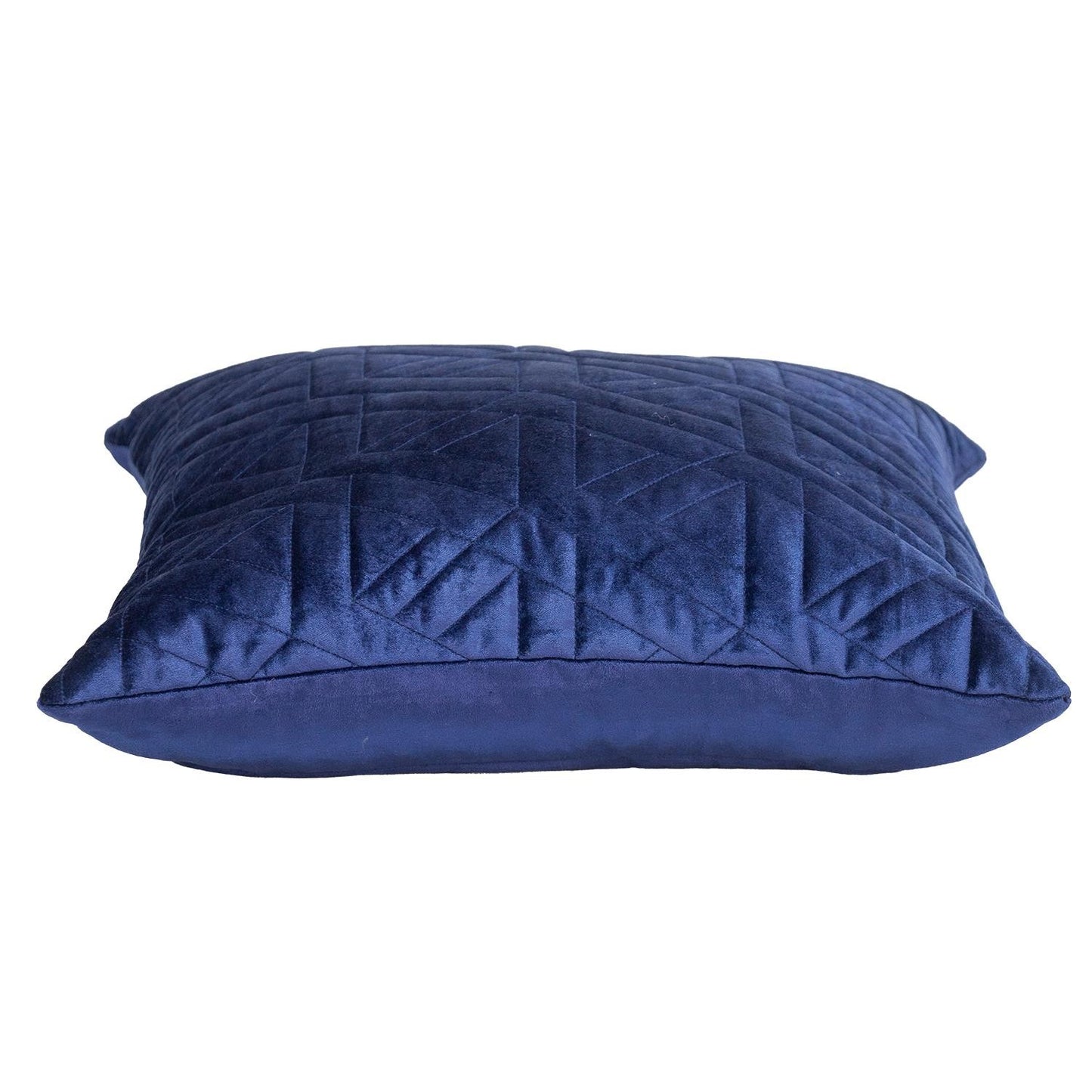 Blue Velvet Quilted Throw Pillow