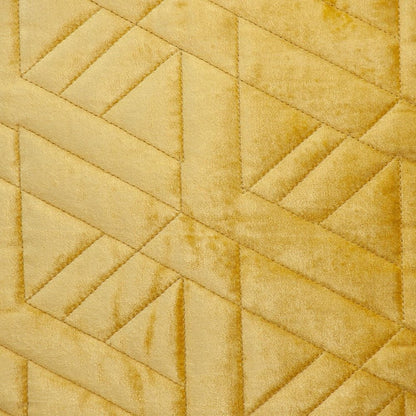 20" Yellow Cotton Blend Throw Pillow