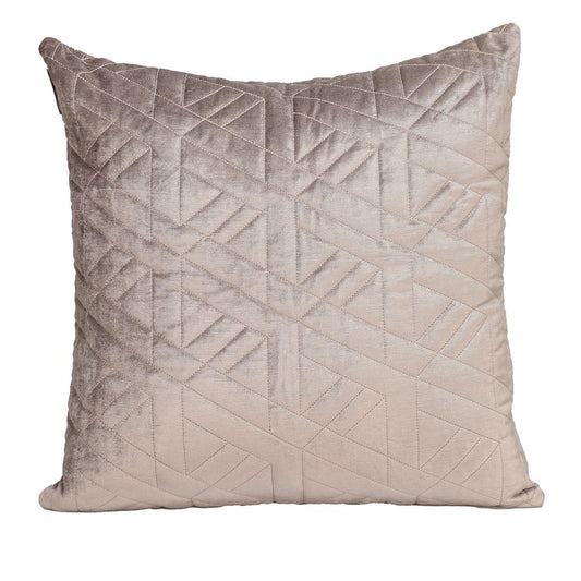 20" Taupe Cotton Blend Throw Pillow