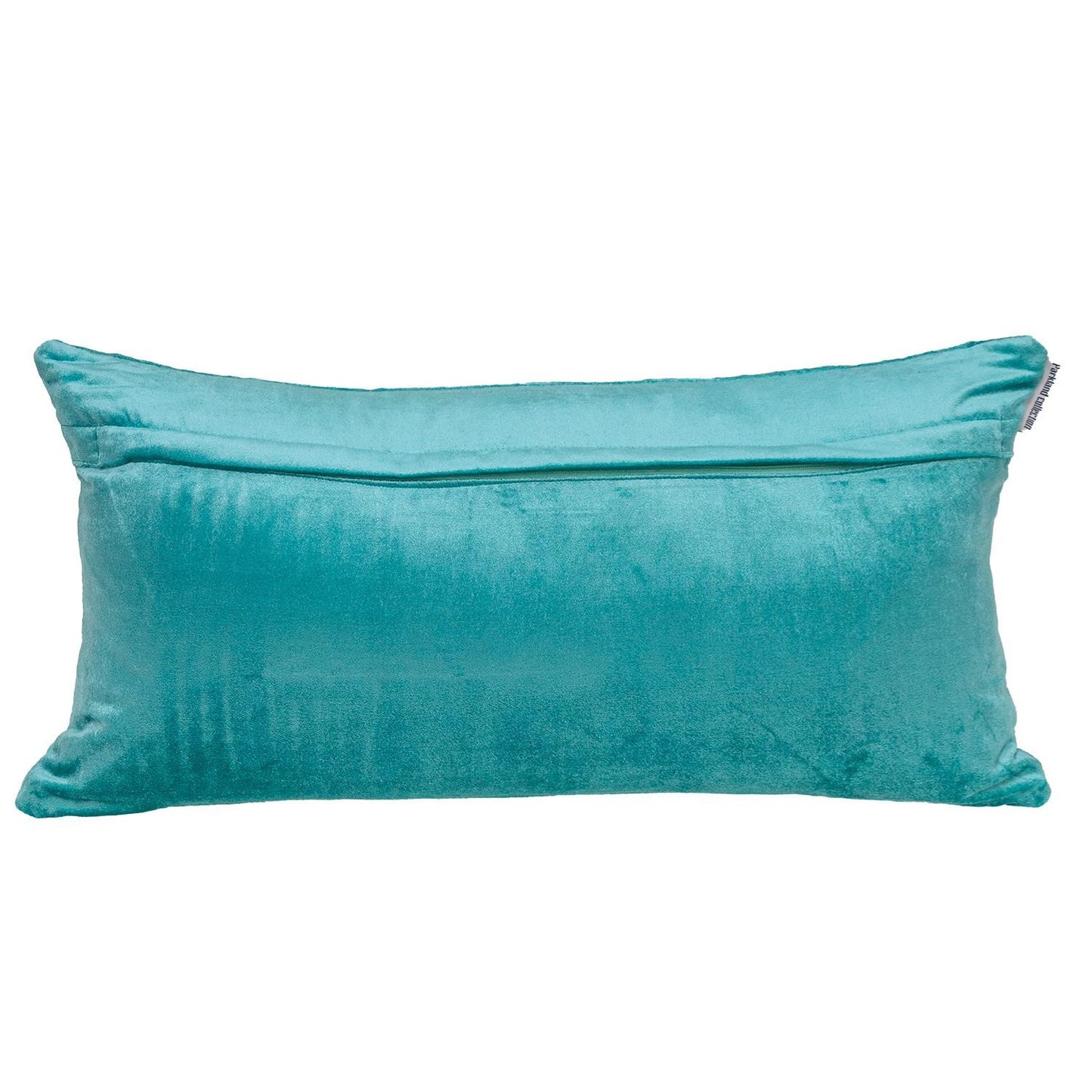 Tufted Diamond Aqua Transitional Lumbar Pillow