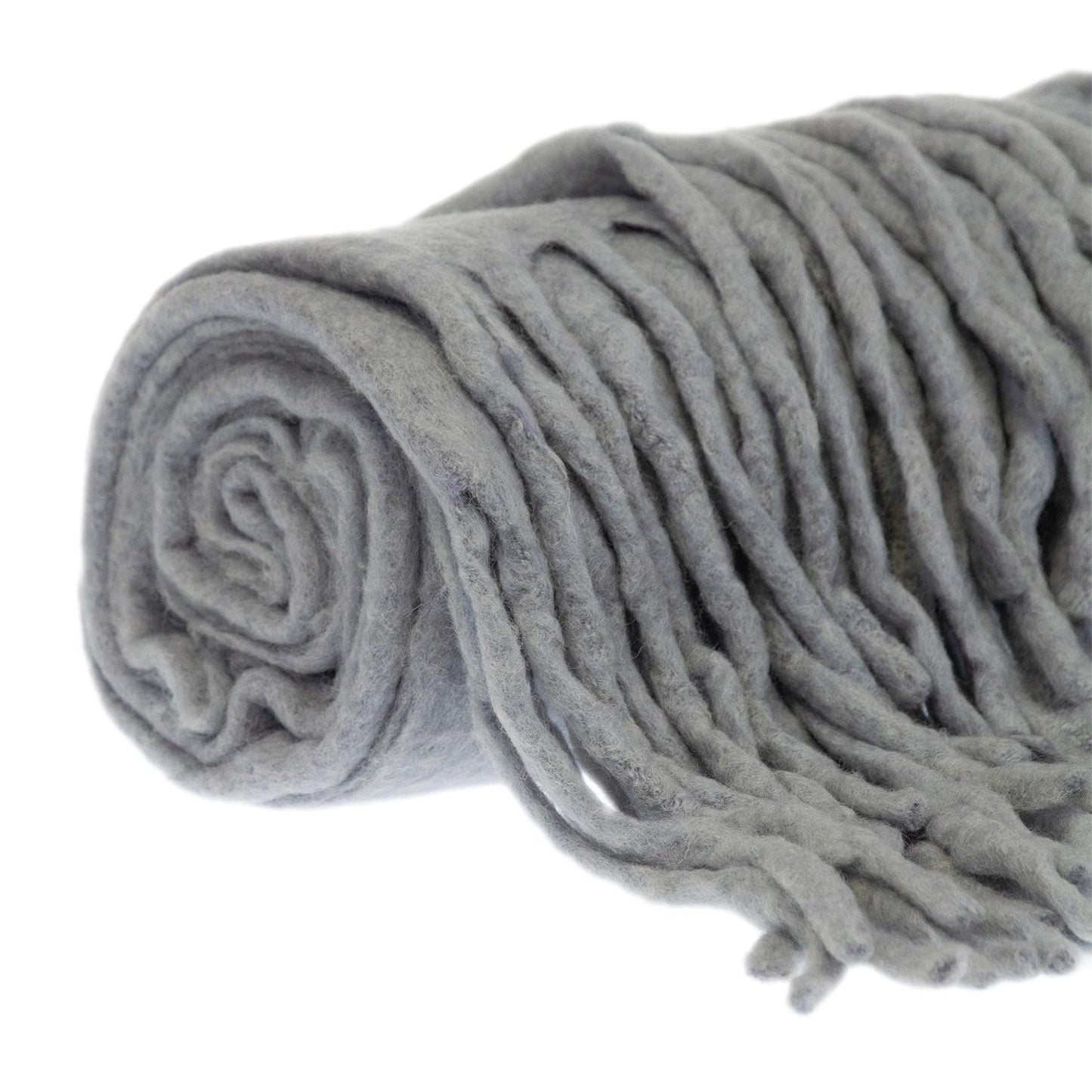 Gray Knitted Acrylic Solid Color Reversable Throw