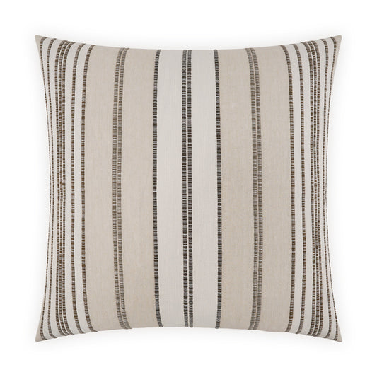 D.V. KAP HOME   24" x 24" Talbert Pillow - Sand Stripes, Global, Farmhouse     - 4031-S-2424