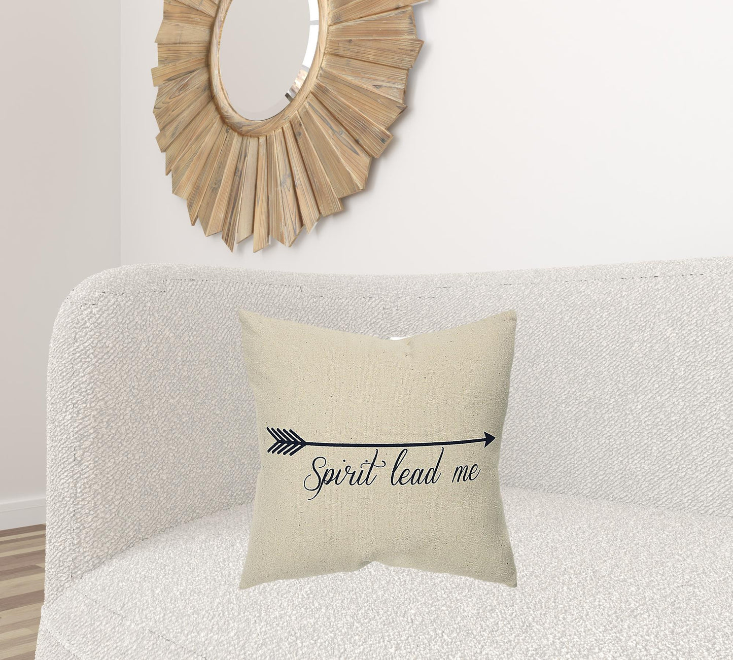 Black Taupe Canvas Spirit Lead Throw Pillow