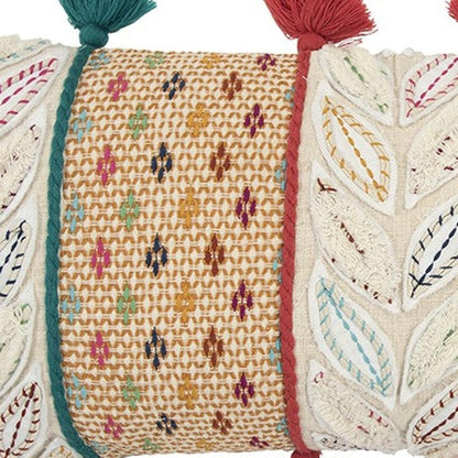 Multicolored Ornate Panel Lumbar Pillow