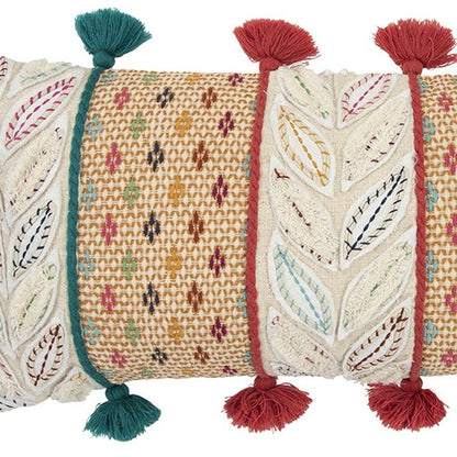 Multicolored Ornate Panel Lumbar Pillow